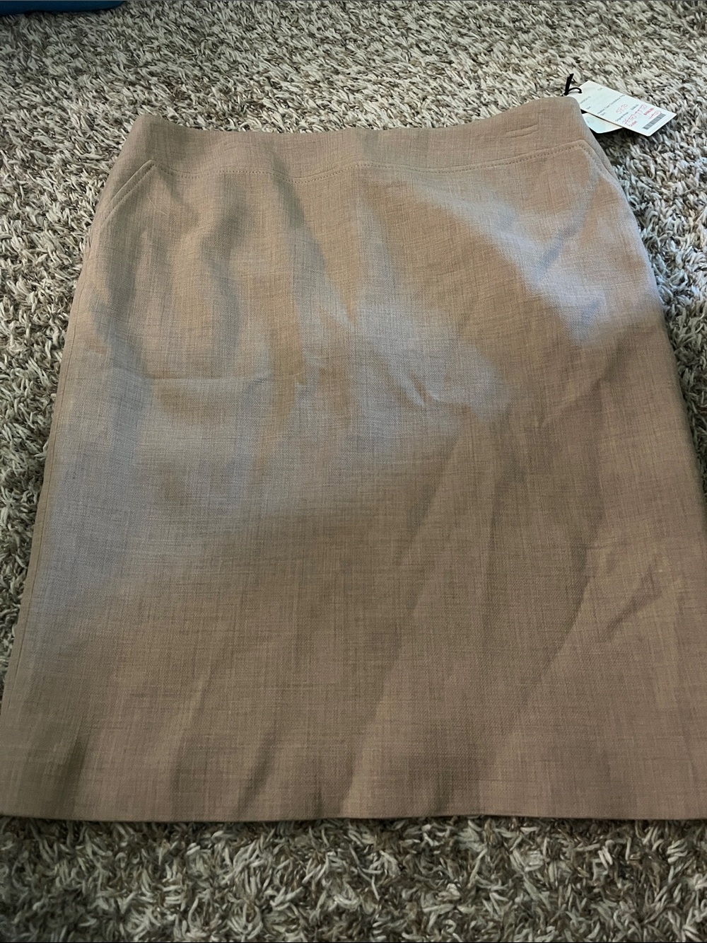 Worth Taupe Pencil Skirt